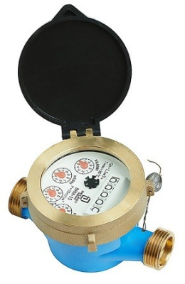 Счетчик воды ВКМ-32 (Росич) для ХВС L=160 мм МОКРОХОДНЫЙ одноструйный со сгонами крыльчатый IP68 