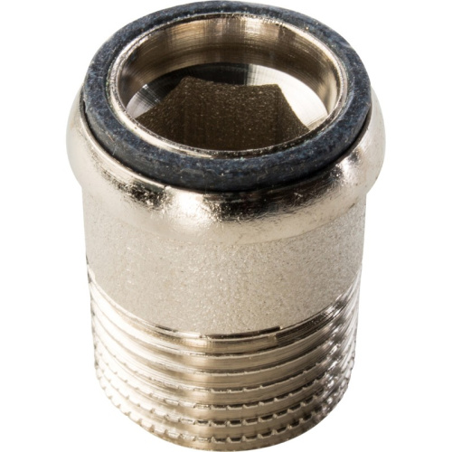 Полнопроходной шаровый кран со сгоном   1" ручка бабочка резьба внутренняя - наружная STOUT 