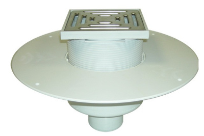 HL62BP/7 DN 75 Кровельная воронка с корпусом из ПВХ, с теплоизоляцией, с вертик выпуском и обогревом