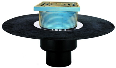 HL62BH/5 DN 160 Кровельная воронка с теплоизоляцией и гидроизоляционным полотном, вертикальная.