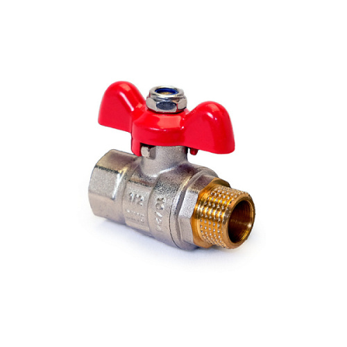 Кран шаровой полнопроходной, ручка-БАБОЧКА, Н-В 1                       PRO AQUA  ГОСТ Р 59533 -2021