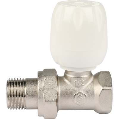 Клапан ручной прямой терморегулирующий  1/2" со сгоном. Резьба внут - нар  SVRS-1172-000015