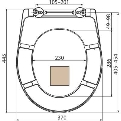 Сиденье для унитаза универсальное  ALCAPLAST A604 SOFTCLOSE BAHAMA дюропласт  с антибак.  свойствами