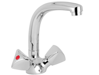 114 M PLUS  Смеситель для мойки, излив 150 мм. с классической кран-буксой MOFEM