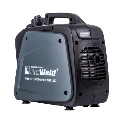 Инверторный бензиновый генератор GIN 1200,220/12V, 1 кВт ,руч. пуск ,бак 2.1л ,4.0A , FOXWELD