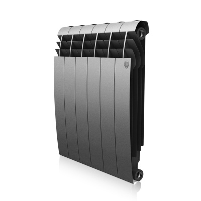 Радиатор BILINER BIMETALL 500. 2 секции  500 х80х 174; ROYAL  342 Вт  Silver Satin (Серебрянный)