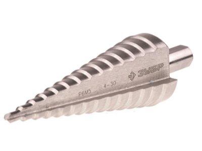 Сверло ступенчатое по мет. ЗУБР "ЭКСПЕРТ" 4-12 мм,5-ти поз.,сталь Р6М5 с кобалт.покр., 1 шт.уп.