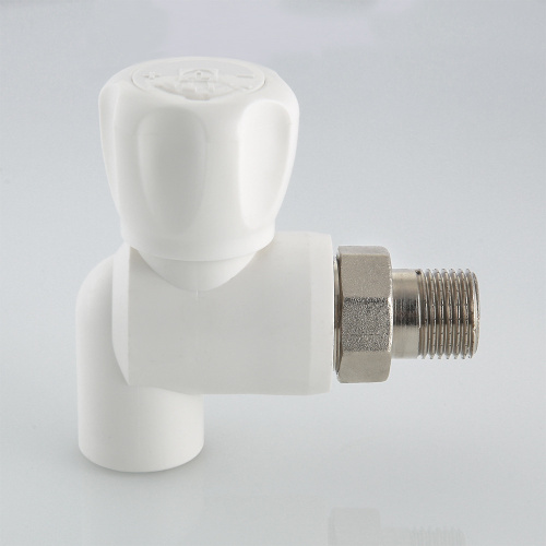 Кран PPR для подключения радиатора угловой 25х3/4" VALTEC (шаровый) полипропиленовый VTp.718.0.02505