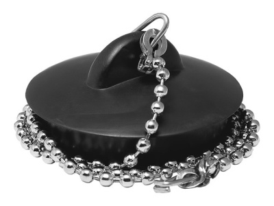 Пробка д/ванны рез. с цепочкой 10002