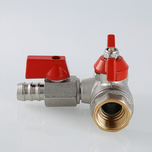 Кран шаровой с обратным клапаном и дренажом 1/2" VALTEC резьба внутренняя