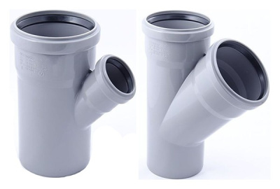 Тройник DN 110x50x110/45мм  HTEA Ostendorf (Цвет Серый)          115220