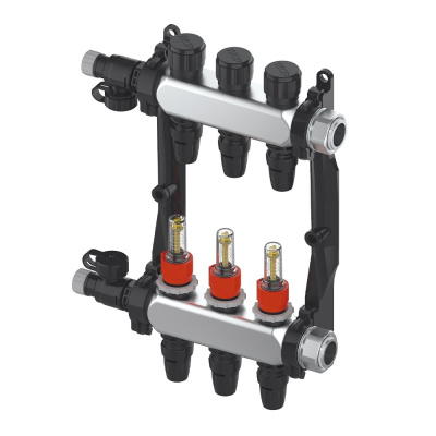 TECElogo-Push SLQ Коллектор для поверхностного отопления 1'' х 16 push-fit, 6 контуров 77311106