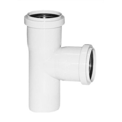 Тройник DN 50 x 50 x 50 / 87 мм   REHAU Raupiano Plus (Цвет Белый)                    