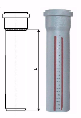 Труба DN 110x2000 мм HTEM Ostendorf (Цвет Серый) 115060