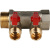 Коллектор на 2 выхода 1" х 1/2" запорный STOUT никель (красные ручки) SMB 6200 011202 Коллектор на 2 выхода 1" х 1/2" запорный STOUT никель (красные ручки) SMB 6200 011202