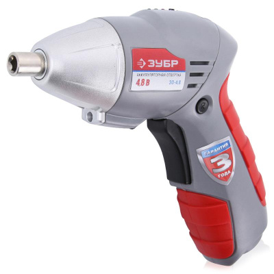 Отвертка  аккумуляторная Ni-Cd 4,8 В, крутящий момент 2,5 Hm , ЗУБР