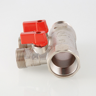 Коллектор с Отсекающими кранами 1"х2 вых. Евроконус 3/4" нар.                       VTc.580.NE.0602