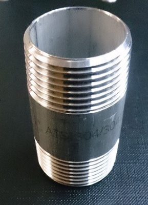 Бочонок Ду 8 ( L=40 мм )  AISI 316 из нержавеющей стали 1/4" НР-НР