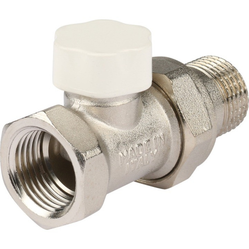 Клапан запорно-балансировочный прямой 1/2" со сгоном. Резьба внут - нар  SVL 1176 000015 STOUT