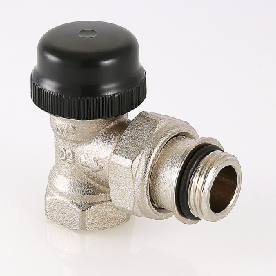 Клапан термостатический для радиатора угловой с преднастройкой (KV 0,1-0,6) 1/2" VALTEC VT.037.N.04 