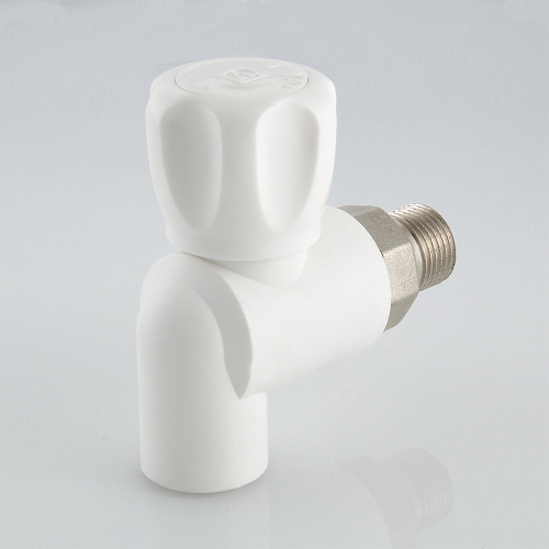 Кран PPR для подключения радиатора угловой 25х3/4" VALTEC (шаровый) полипропиленовый VTp.718.0.02505