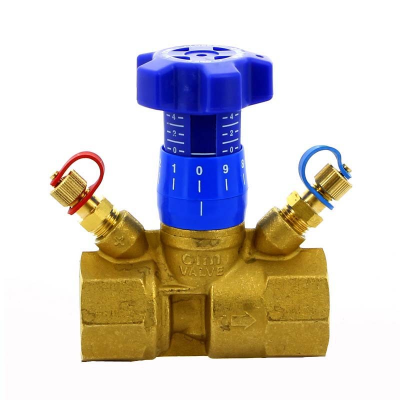 Балансировочный вентиль 2" Cimberio с прямым шпинделем и измерительными ниппелями