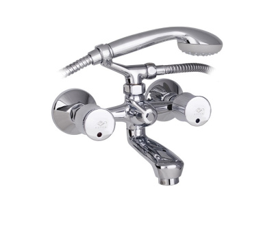 202 SPEKTRUM  Смеситель для ванны,излив 110мм. с держат. с классической кран-буксой MOFEM 