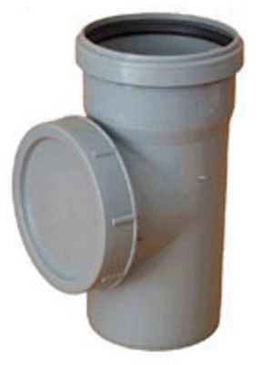 Ревизия канализационная DN  110мм полипропиленовая, серая Синикон
