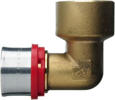 Фитинг пресс для металлопластиковой трубы Угол 26 x 1" Внутренняя резьба TeRma (TRm)