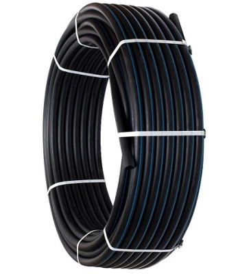 Труба "питьевая" ПНД 25х2,0 SDR13.6 мм ПЭ100 ОПТИМА  напорная черная, кратно бухте 100 м.п   Для ХВС