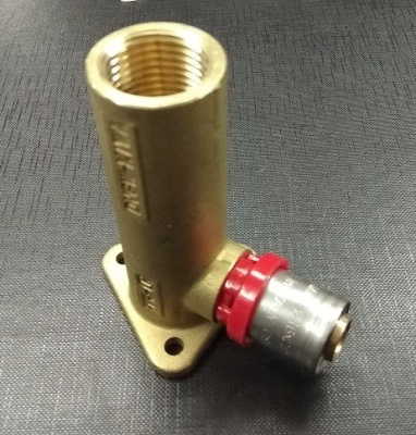 Водорозетка 16 х 1/2" пресс H= 77 мм TIEMME Внутренняя резьба  Металлопластик 1650097