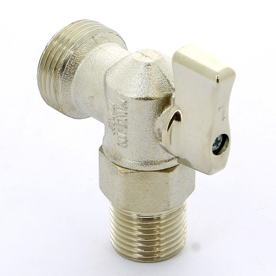 392 Кран шаровый НН  1/2"x3/4" угловой для подкючения приборов бабочка ITAP   