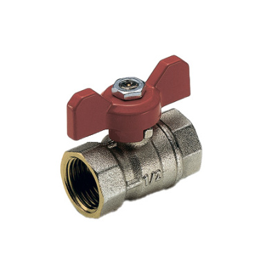 Кран шаровый  ручка Бабочка  1/2" внутренняя - внутренняя  резьба  TIEMME 2360002 / 2370R2804
