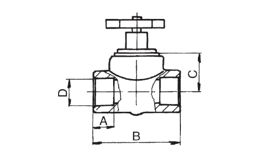 Вентиль прямоточный пластиковый DN 40     FV-Plast Чехия (серый)   304040
