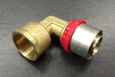 Угол 26 х 1" пресс TIEMME Внутренняя резьба Металлопластик 1650080