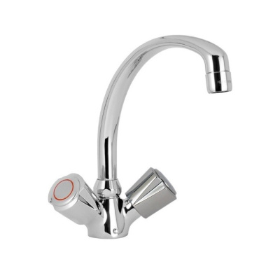 106 METALLICA  Смеситель для мойки, излив 180 мм.с классической кран-буксой MOFEM