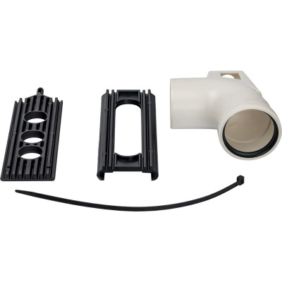 Угол для конденсационного дымохода 90° Ø 80, м/п PP-FE с кронштейном STOUT