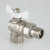 Кран шаровый BASE угловой с полусгоном 3/4" вн.-нар. белая рукоятка VALTEC VT.228.NW.05