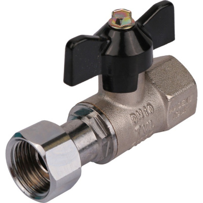 Кран шаровой с накидной гайкой  1/2" резьба вн.-вн., ручка бабочка STOUT