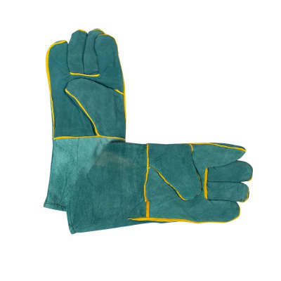 Краги спилковые ЗЕЛЕНЫЕ, FOXWELD