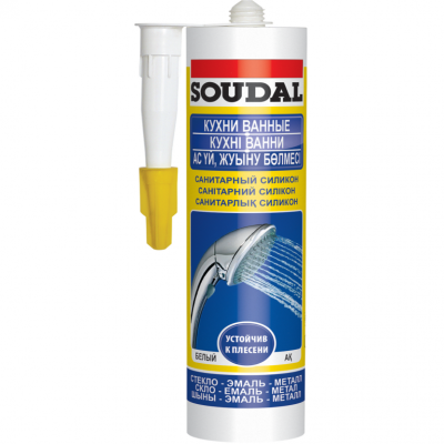 Герметик силиконовый SOUDAL белый 15*280 мл. 105896
