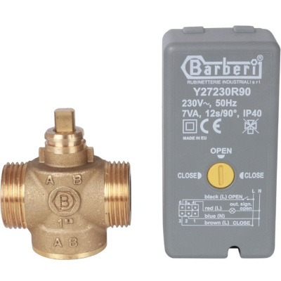 Компактный 2-х ходовой 1 зональный клапан, сервопривод 230V, кабель 1м, kv 12 SVM-0070-200125 STOUT