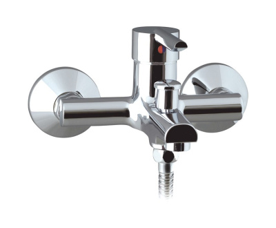 202 MAMBO  Смеситель для ванны- душ литой излив140 мм с настенным держ. MOFEM 