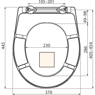 Сиденье для унитаза универсальное  ALCAPLAST A604 SOFTCLOSE PERGAMON дюропласт  с антибак.  свойств.