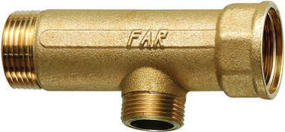 Коллектор проходной нерегулируемый FAR 1"х3/4" 1 выхода Нар-резьба раст. между отводами 100 мм