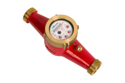 Счетчик воды ЭКОМЕРА ЭКО Ду32 L260 ГВС-ХВС многоструйный антимагнитный, резьбовой. Сгоны в комплекте