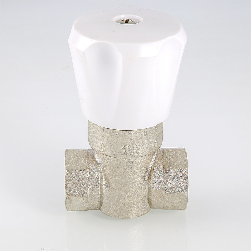 Кран двойной регул-ки (КРДП), 1/2" Резьба внутренняя -внутренняя (Пробково-шиберный) VT.004.N.04