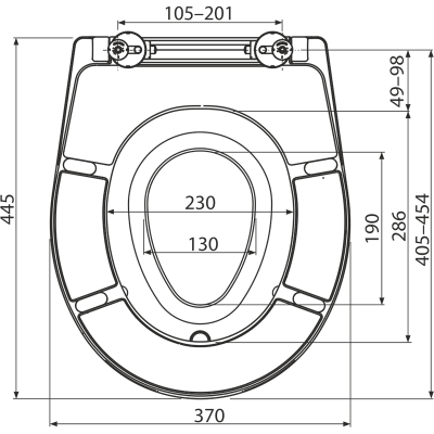 Сиденье для унитаза ALCAPLAST A603  универсал. со встроенным вкладышем дюропласт  с антибак.свойств.