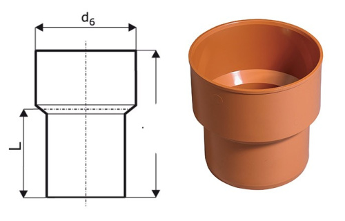 Муфта переходная KGUG на гладкий конец чугунной трубы DN160мм    НАРУЖНЯЯ           