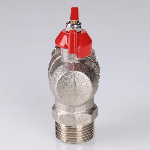 Кран шар. BASE угловой с накидной гайкой 1/2" вн.-нар. (короткий)  VALTEC  VT.267.NS.0404